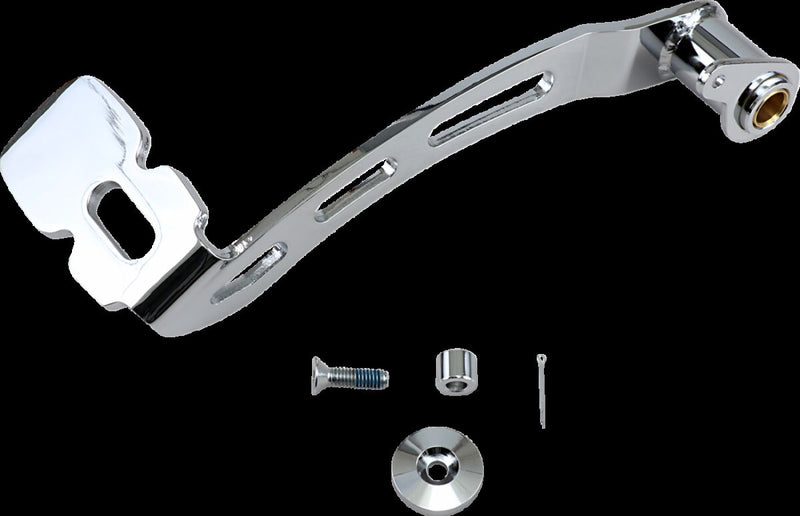 Kuryakyn Extended Brake Pedal - Steel, Slotted, Each - Chrome for Harley-Davidson Touring & Softail 1987-2017