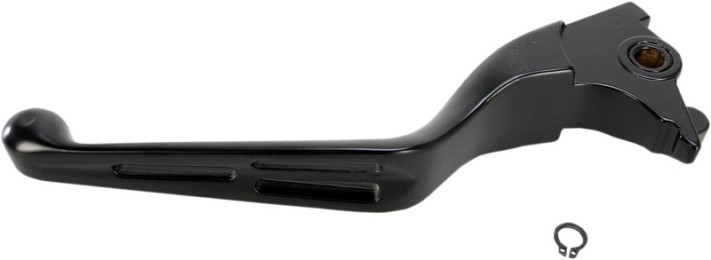 Drag Specialties Slotted Wide Blade Replacement Brake Lever - Each, Aluminum - Black / Matte for Harley-Davidson Sportster 2014-2022