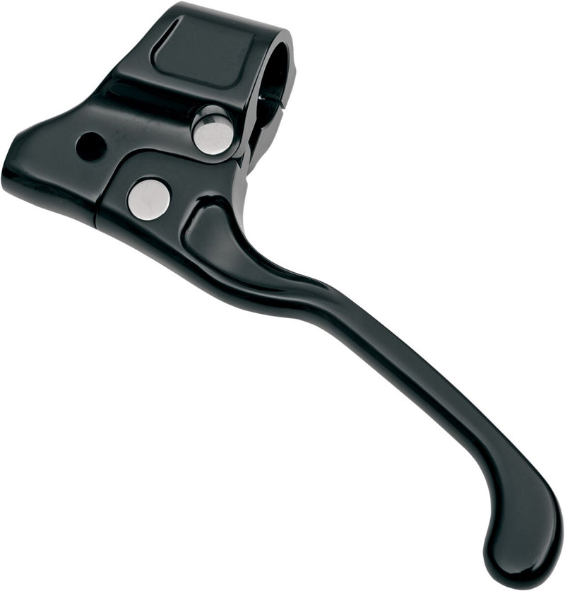 Performance Machine Contour Billet Clutch Lever Assembly - Standard, Aluminum, Each - Anodized / Black for Harley-Davidson Touring, Softail, Sportster & Dyna 1986-2006