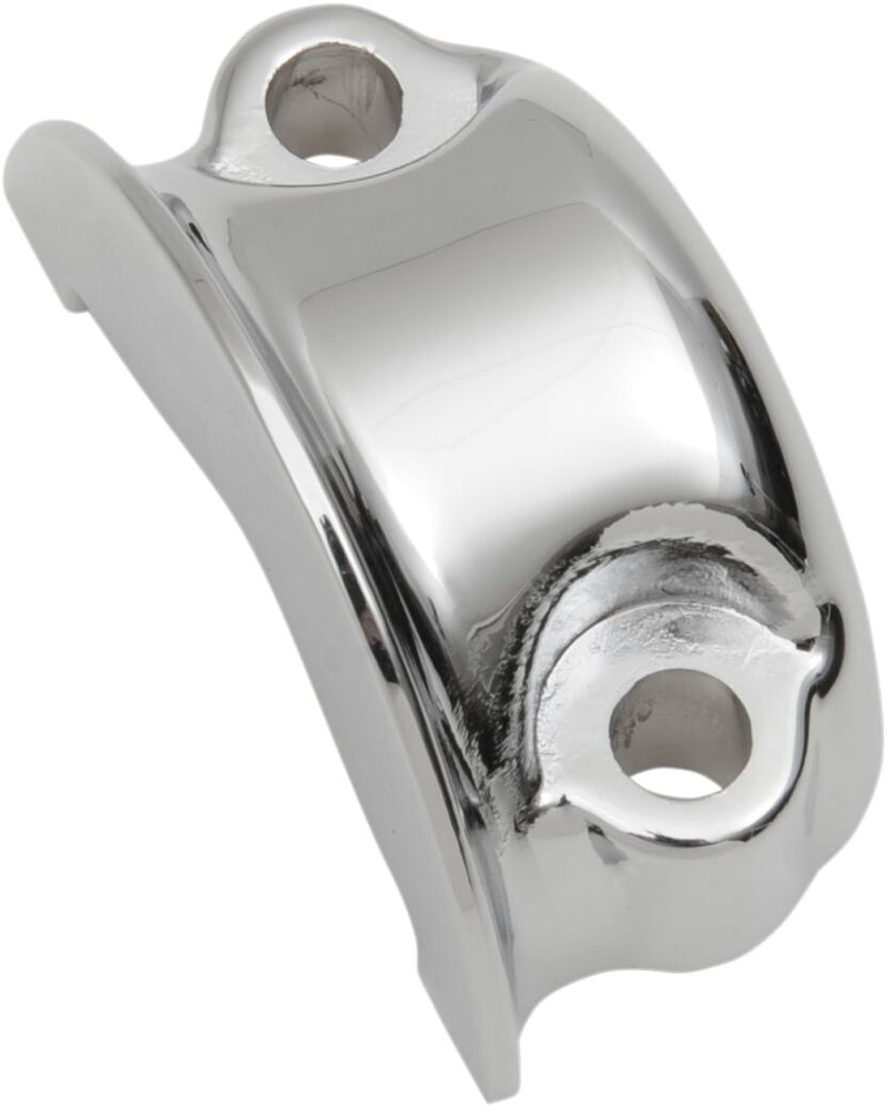 Drag Specialties Brake/clutch Control Clamp Half - Brake /  Clutch /  Perch, Each, Aluminum - Chrome for Harley-Davidson Touring, Softail, Sportster & Dyna 1996-2024