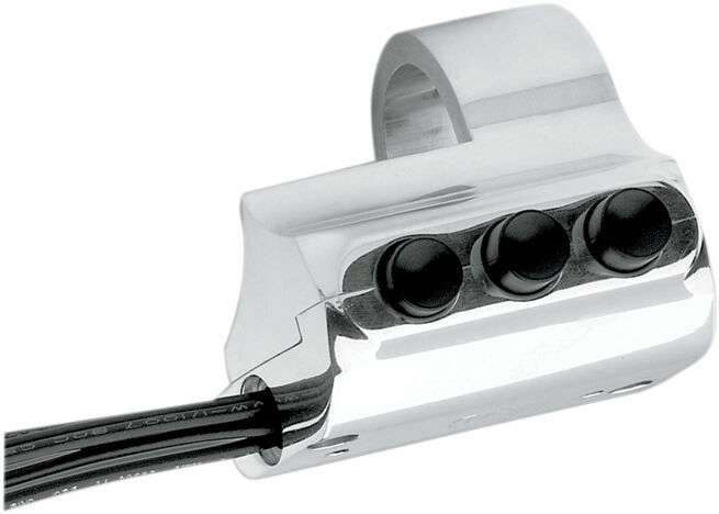 Performance Machine Contour Billet Handlebar Switch - Aluminum, Each - Chrome for Harley-Davidson Touring, Softail, Sportster & Dyna 1983-2022