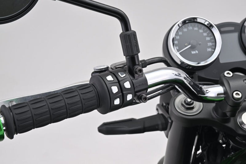 Daytona 3-Button Switch for Handlebars Black Chrome Aluminium