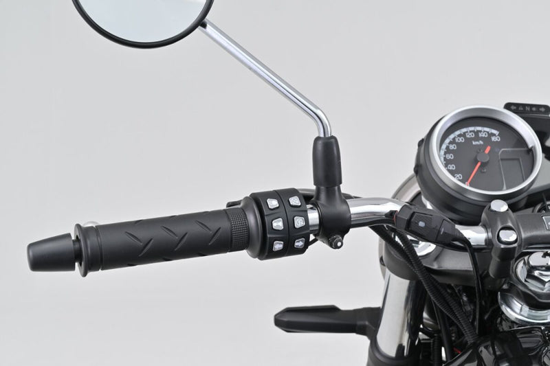 Daytona 3-Button Switch for Handlebars Black Chrome Aluminium