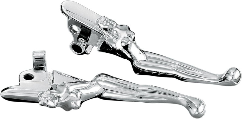 Kuryakyn Silhouette Levers In Chrome For Harley-Davidson 1996-2017 Cable Clutch Motorcycles #KUR1049