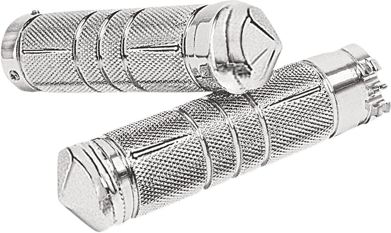 Accutronix  Grips Handlebar Knurled Diamond 1" Chrome - Part #105655