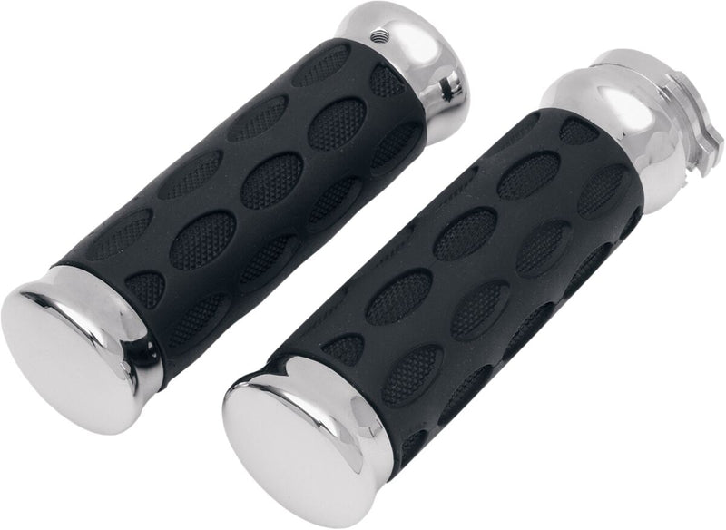 Drag Specialties Custom Rubber Grips Fits Harley-Davidson Dyna, Softail, Sportster, Touring Models 1982-2017