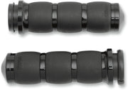 Avon Velvet Air Cushioned Grips in Black Anodised For 2008-2024 Harley-Davidson E-Throttle Models & Road King Special/Trike Anodised| Black