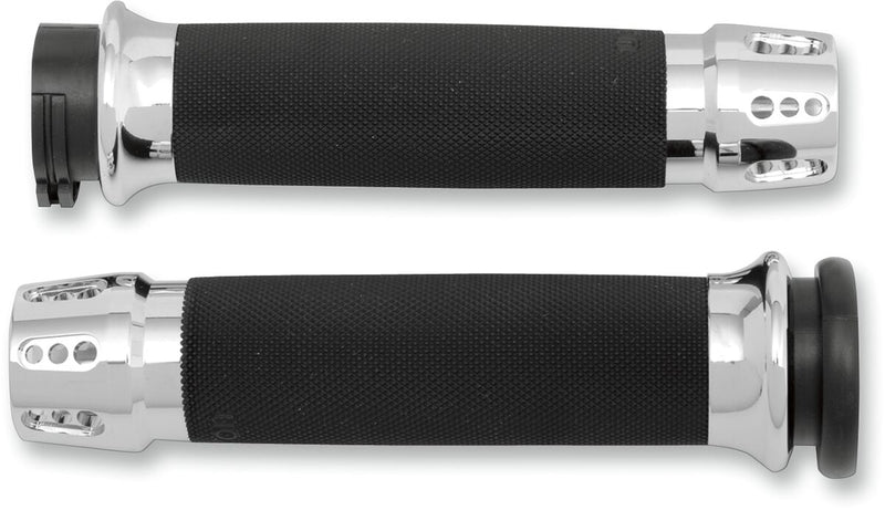 Gatlin Custom Grips Dyna, Softail, Classic, Sportster, Touring, V-Rod Black| Chrome
