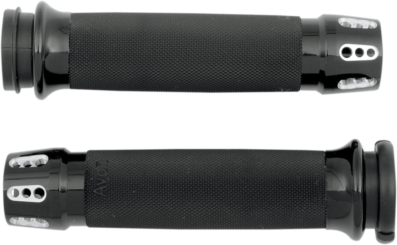 Gatlin Custom Grips Dyna, Softail, Touring, Trike Anodised| Black #CC-86-AN-FL-GAT