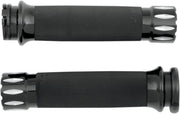 Rival Custom Grips Dyna, Softail, Classic, Sportster, Touring, V-Rod Anodised| Black