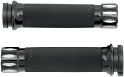 Rival Custom Grips Dyna, Softail, Touring, Trike Anodised| Black