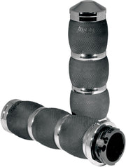 Avon Performance Air Cushioned Grips In Chrome For 1974-2023 Harley-Davidson Single And Dual Throttle Cable Models