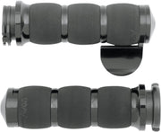 Avon Performance Air Cushioned Grips In Black With Throttle Boss For 1974-2023 Harley-Davidson Single And Dual Throttle Cable Models