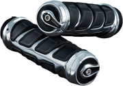 Kuryakyn Kinetic Grips In Chrome For 1974-2023 Harley-Davidson Single And Dual Throttle Cable Models #KUR6350