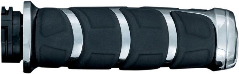 Kuryakyn Kinetic Grips In Chrome For 1974-2023 Harley-Davidson Single And Dual Throttle Cable Models