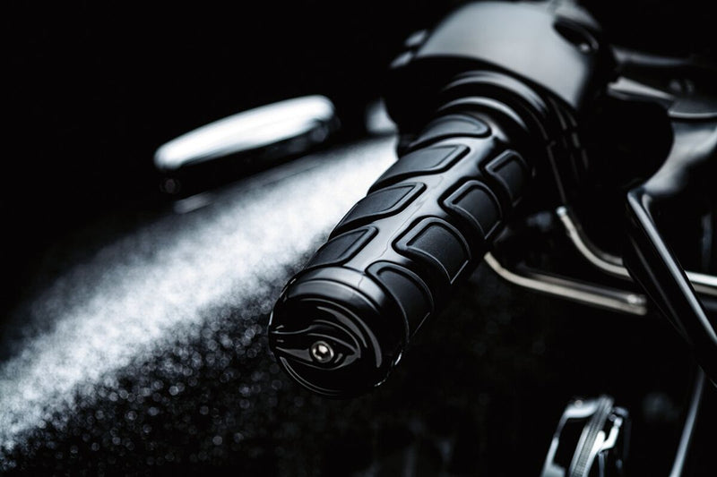 Kuryakyn Kinetic Grips In Gloss Black For 1974-2023 Harley-Davidson Single And Dual Throttle Cable Models #KUR6351