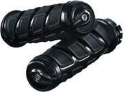 Kuryakyn Kinetic™ Grips Black Gloss Aluminium Rubber Pair #KUR6376