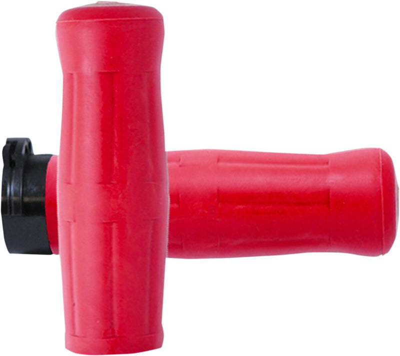 Avon Grips Old School Rubber Grips - Pair, Cable /  Closed End /  No Flange /  No Waffle, 12,7 cm (5") - Flat / Red for Harley-Davidson Touring, Softail, Sportster & Dyna 1967-2022