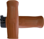 Avon Old School Coke Bottle Look Grips In Tan (Light Brown) For Harley-Davidson 1974-2023 Models With Single Or Dual Throttle Cables (Excl. Street) Models