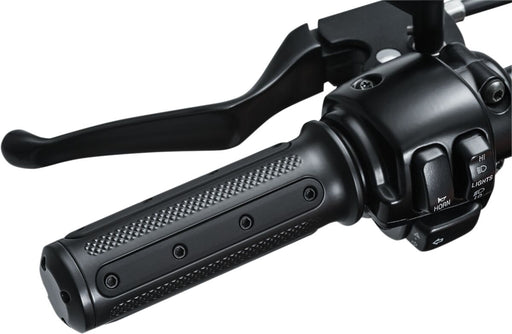 Kuryakyn Heavy Industry Grips in Satin Black For 1974-2023 Harley-Davidson Single And Dual Throttle Cable Models