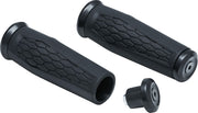Kuryakyn Universal Hex Grips For 7/8 Inch Handlebars In Satin Black