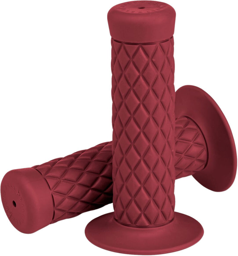 Biltwell 7/8 Inch Thruster TPV Grips in Oxblood