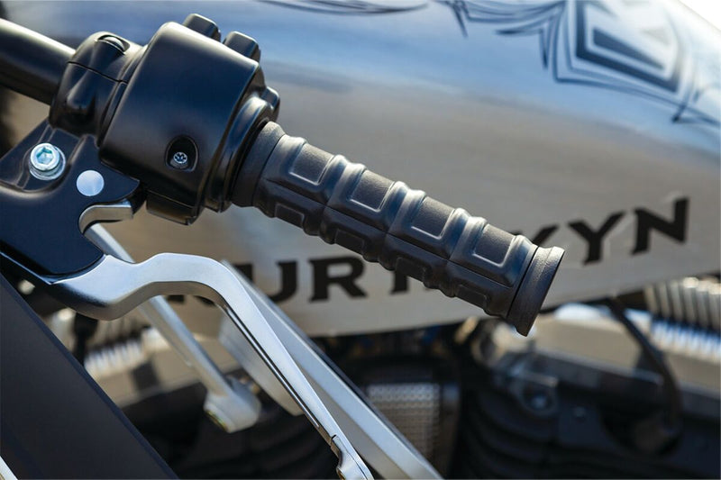 Kuryakyn Dillinger Grips in Stain Black For 1974-2023 Harley-Davidson Single And Dual Throttle Cable Models #KUR6673