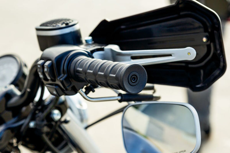 Kuryakyn Dillinger Grips in Stain Black For 1974-2023 Harley-Davidson Single And Dual Throttle Cable Models