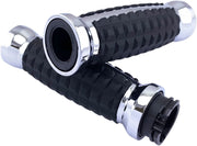 Drag Specialties Grenade Grips Fits Harley-Davidson Dyna, Softail, Sportster, Touring, V-Rod Models 1986-2021