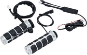Kuryakyn Heated ISO Grips In Chrome For 2008-2024 Harley-Davidson E-Throttle Models & Road King Special/Trike