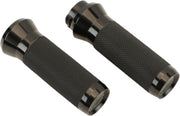 LA Choppers Grips Black Closed End Flange Aluminium Rubber Pair