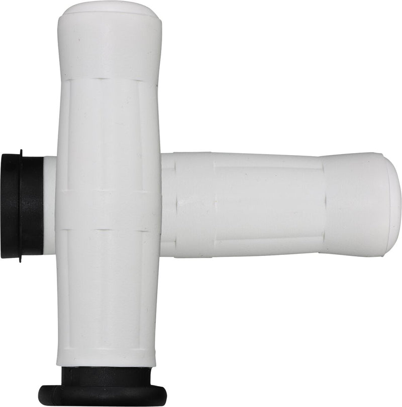 Avon Old School Coke Bottle Look Grips White For 2008-2024 Harley-Davidson E-Throttle Models & Road King Special/Trike