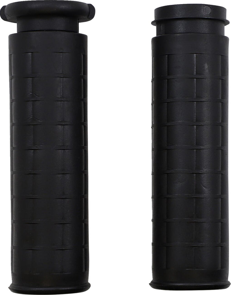 Avon Grips Old School Rubber Grips - Pair, Closed End /  Full Waffle /  No Flange /  Throttle-By-Wire, 12,7 cm (5") - Black for Harley-Davidson Touring, Softail, Dyna & Trike 2009