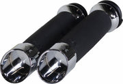 Khrome Werks Chrome Edge Tipped Custom Contour Grips for Various Various Harley-Davidson Motorcycles (See Fitment List)