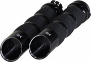 Khrome Werks Black Edge Tipped Air-Cushion Grips for Various Various Harley-Davidson Motorcycles (See Fitment List)