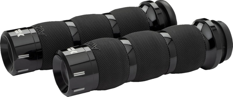 Khrome Werks Klassic Grips - Aluminum, Air Cushion /  Klassic, Pair - Black