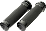 LA Choppers County Line Grips for 2007-2024 Harley-Davidson Anodised Black Closed End Throttle-By-Wire Billet Aluminium Pair #LA-7493-00B