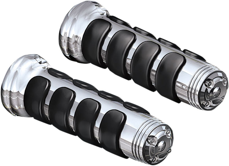 ISO® Grips Clamshell for Heated Grips Black| Chrome #KUR6183