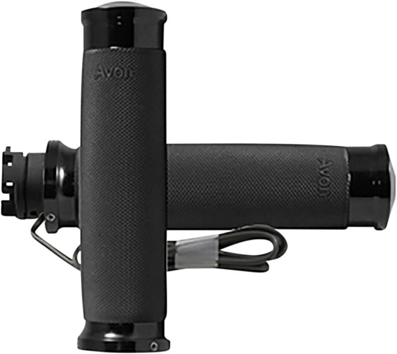 Avon Heated Custom Contour Black Grips For Indian 2015-2022 Scout Models