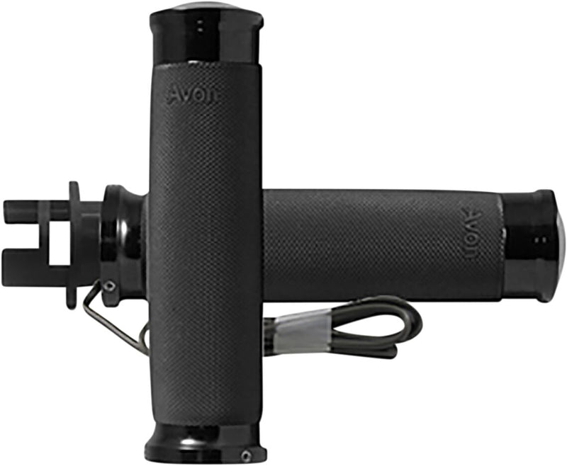 Avon Custom Contour Heated Grips In Black Anodised For Indian 2014-2017 Chieftain Models