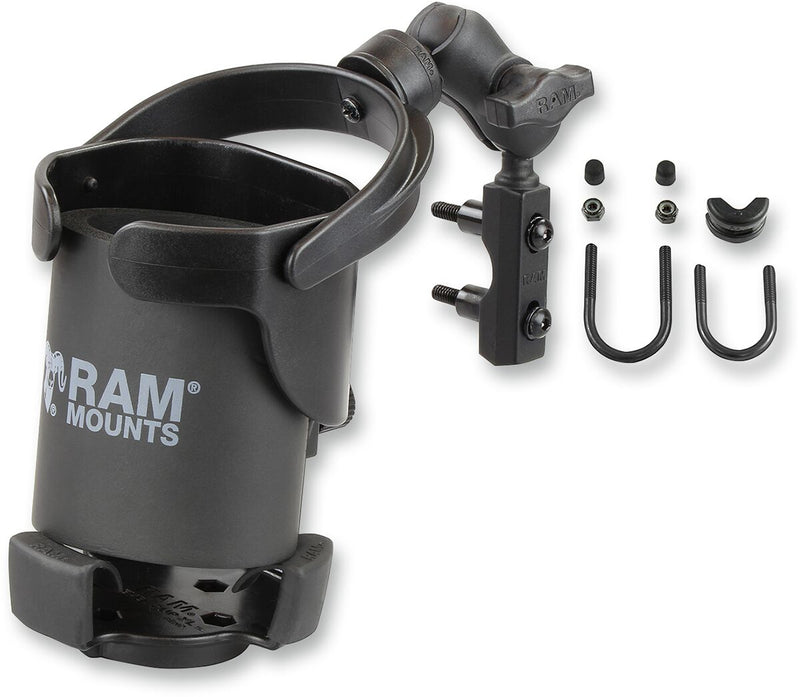 RAM Mounts Level Cup™ XL Holder Black Flat Universal Drink PVC #RAM-B-174A-417U