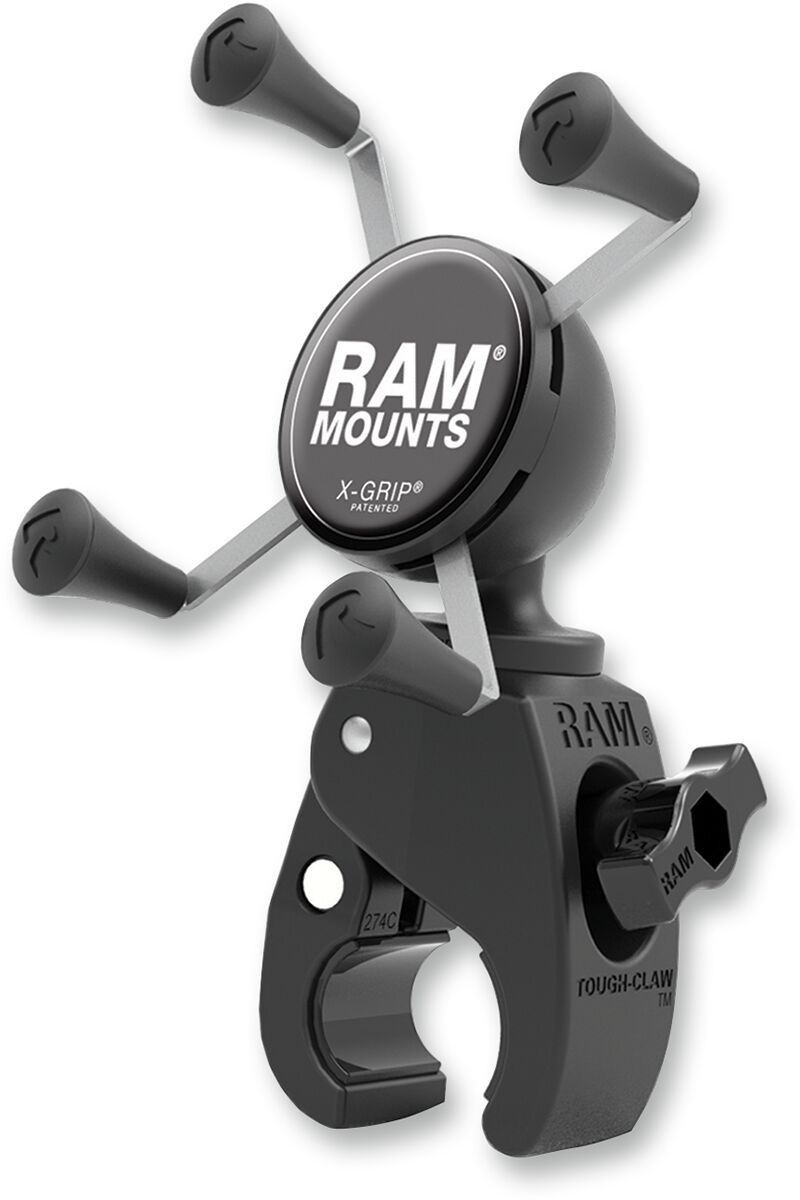 RAM Mounts Tough-Claw™ Mount with Universal X-Grip® Cradle Black Flat Phone Aluminium Composite #RAMHOL-UN7-400U