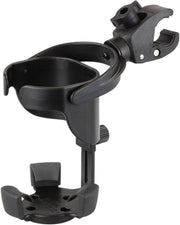 RAM Mounts Level Cup™ XL with Small Tough-Claw™ Holder Black Flat Universal Drink PVC #RAP-B-417-400U