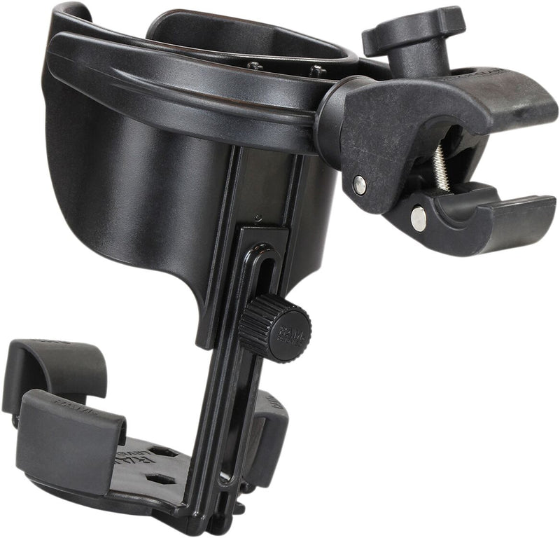 RAM Mounts Level Cup™ XL with Small Tough-Claw™ Holder Black Flat Universal Drink PVC #RAP-B-417-400U