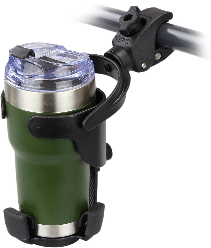 RAM Mounts Level Cup™ XL with Small Tough-Claw™ Holder Black Flat Universal Drink PVC #RAP-B-417-400U