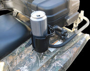 RAM Mounts Handlebar Rail Mount with U-Bolt Base, Level Cup™ Drink Holder and Koozie Black Flat Universal PVC #RAM-B-132RU