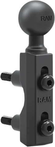 RAM Mounts Motorcycle Brake/Clutch Reservoir Base with 1" Ball Black Powder-Coated Universal Mounting Aluminium Rubber