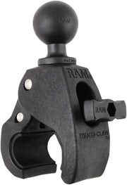 RAM Mounts Medium Tough-Claw™ with 1" Diameter Rubber Ball Base Black Flat Universal Mounting Glass Filled Nylon