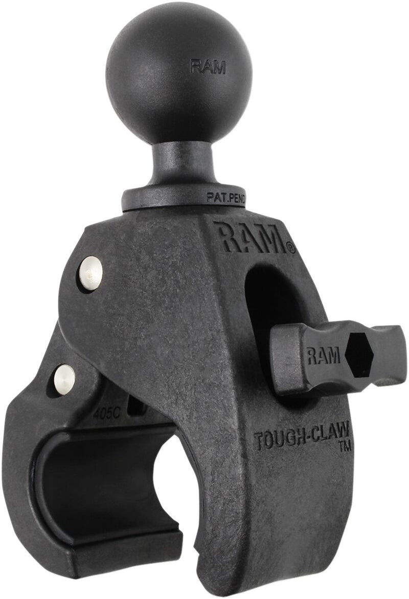 RAM Mounts Medium Tough-Claw™ with 1" Diameter Rubber Ball Base Black Flat Universal Mounting Glass Filled Nylon #RAPB404U