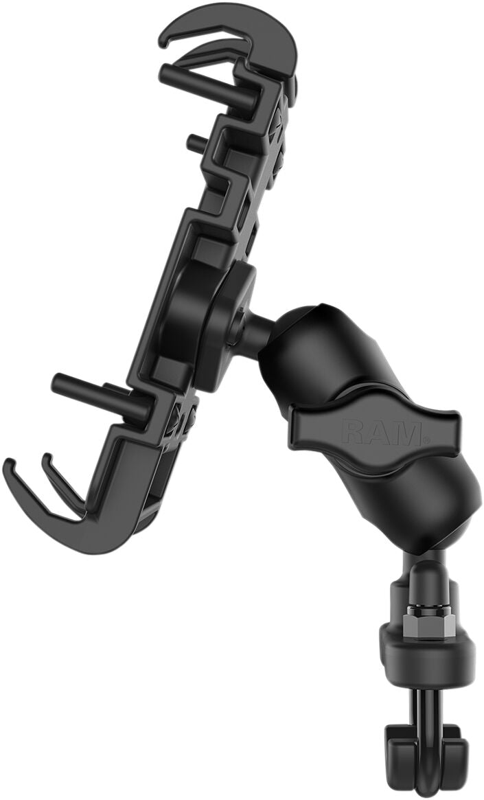 RAM Mounts Quick Grip™ Phone Mount with U-Bolt Base Quick-Grip™ Cradle Black Flat Universal Composite #RAM-B-149ZA-PD3